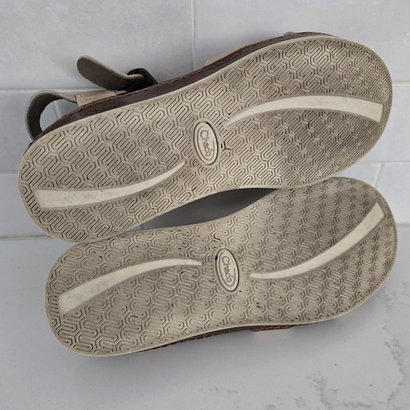 Chaco Wayfarer Tan Leather Flat Sandals Size 7 Womens - Picture 6 of 8